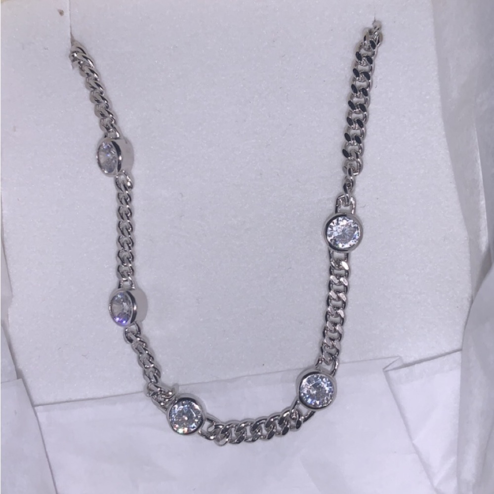 Brand new sterling crystal link bracelef